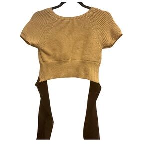 Crop sweater with tie back
